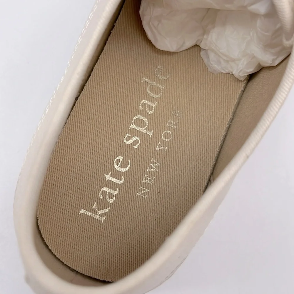 Kate Spade New in Box Taylor Sneakers KG544 Cream